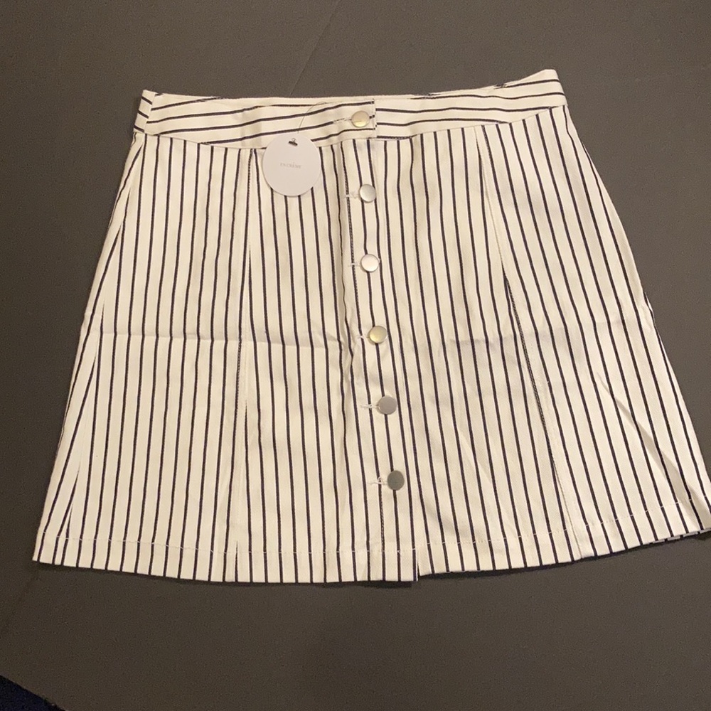 NWT Striped button down skirt!